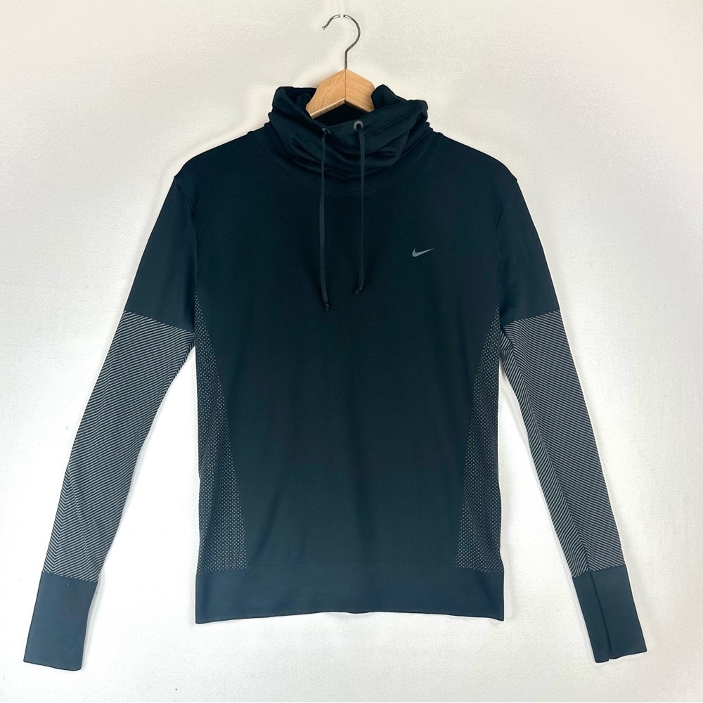 Nike Dri-fit Funnel‎ Neck Pullover Tech Shirt Athleisure Workout